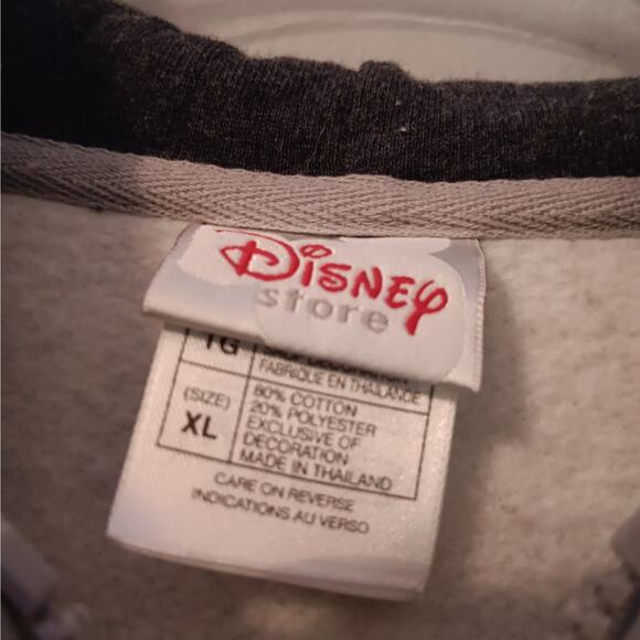 EUC Disney Store XL Grumpy Gray Zip Up Hoodie - Picture 4 of 8
